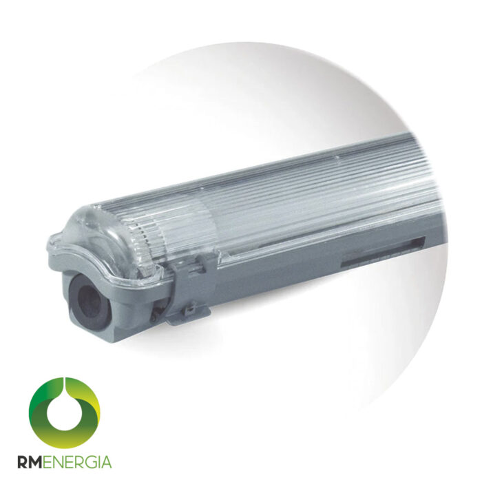 Equipo Estanco 1x10W con Tubo LED 6500K | Luminaria Hermética Compacta IP65