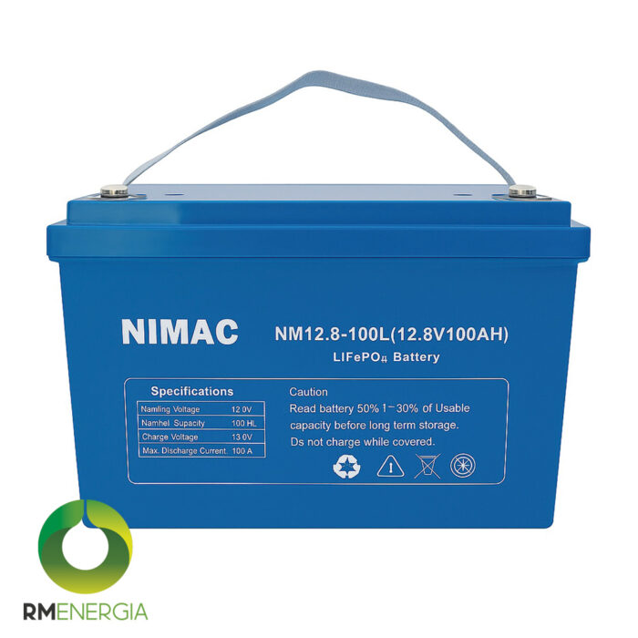 Batería de Litio Nimac 12V 100Ah | LiFePO4 | 6000 Ciclos | Energía Solar y Backup - Imagen 1