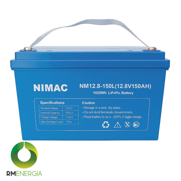 Batería de Litio Nimac 12V 150Ah | LiFePO4 | 6000 Ciclos | Energía Solar y Backup - Imagen 1