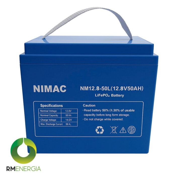 Batería de Litio Nimac 12V 50Ah | LiFePO4 | 6000 Ciclos | Energía Solar y Backup - Imagen 1