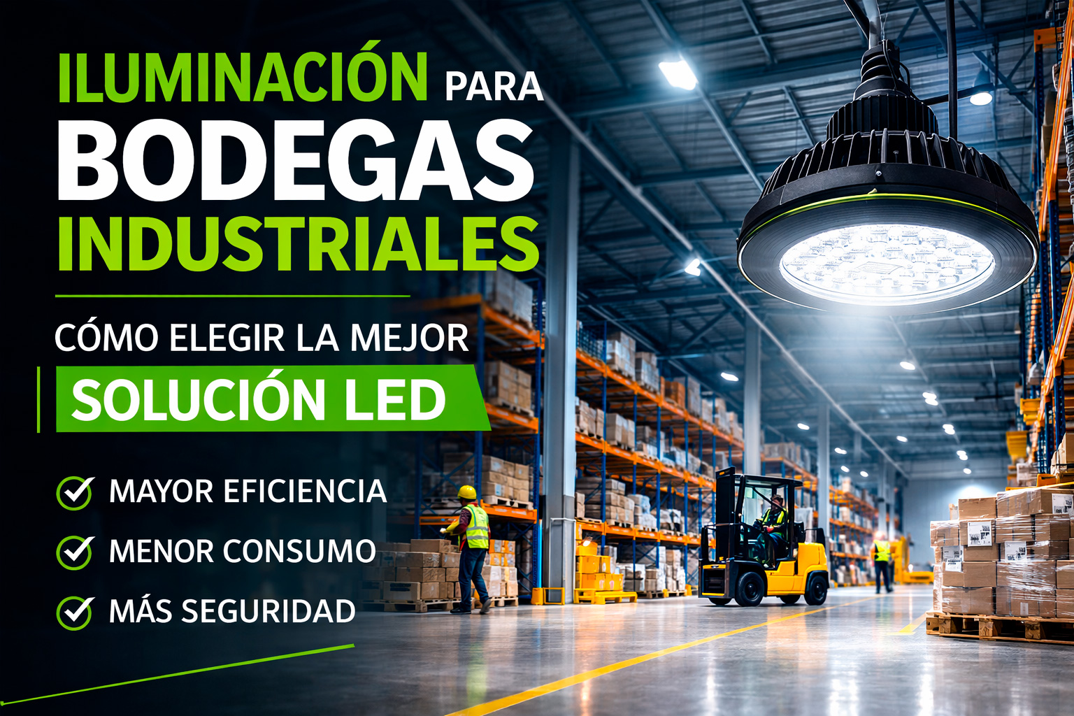 Iluminación para bodegas industriales: cómo elegir la mejor solución LED | Comprar en RM Energía Iluminación para bodegas industriales: cómo elegir la mejor solución LED | RM Energía