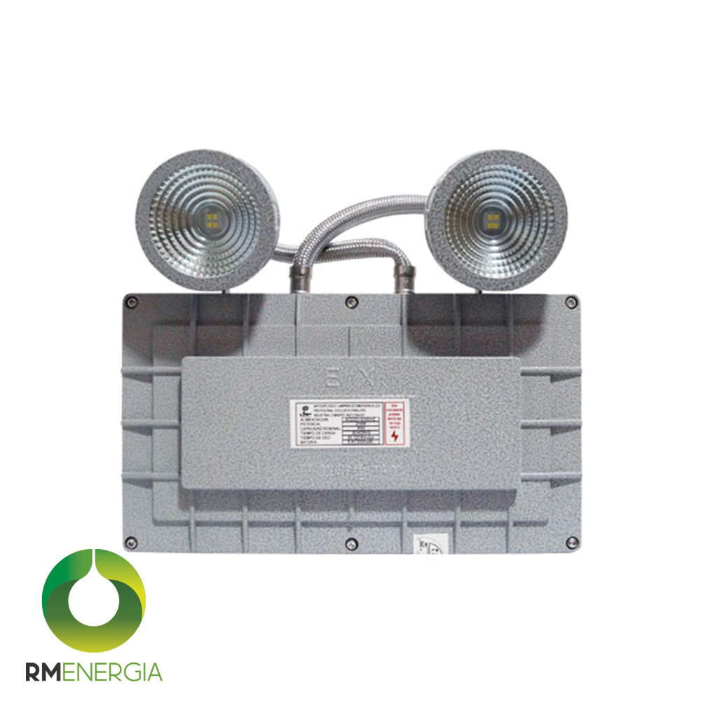 LÁMPARA-DE-EMERGENCIA-LED-ANTIEXPLOSIVA-2X3W-IP65-IK10 lampara emergencia antiexplosiva led 2x3w ip65