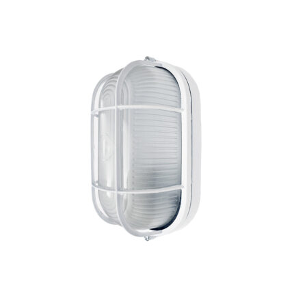 Tortuga Oval de Aluminio con Reja E27 IP44