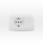 Toma Corriente Schuko 10/16A 250V Blanco Armado