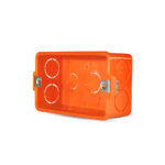 Caja Derivación Tabiquería Color Naranjo 105 X 60 Mm