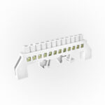 Barra Bronce Aislada Riel Din Blanca 12 Polos