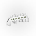 Barra Bronce Aislada Riel Din Blanca 10 Polos