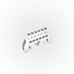 Barra Bronce Aislada Riel Din Blanca 6 Polos