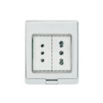 Contenedor IP55 con Tomacorriente Doble 10A Mas 10/16A 250V Blanco