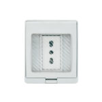 Contenedor IP55 con Tomacorriente Simple 10/16A 250V Blanco