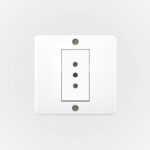 Casquete IP20 con Tomacorriente Simple 10A 250V Blanco