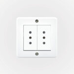 Casquete IP20 con Tomacorriente Doble 10A 250V Blanco