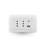 Toma Corriente Duplex 10A + 2 Usb Blanco Armada